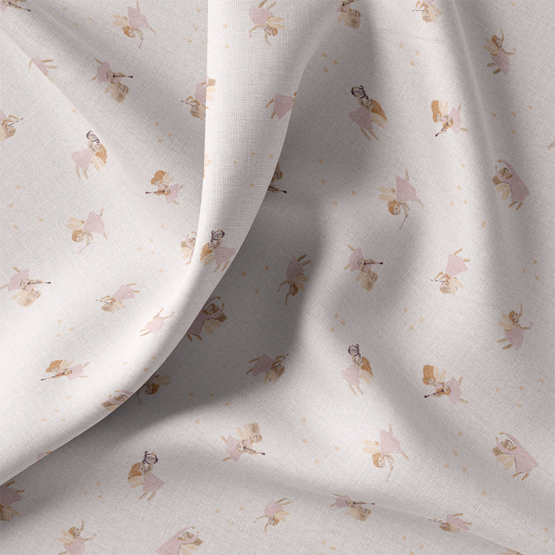 Printed Cotton AURORE3 Blush / Pink